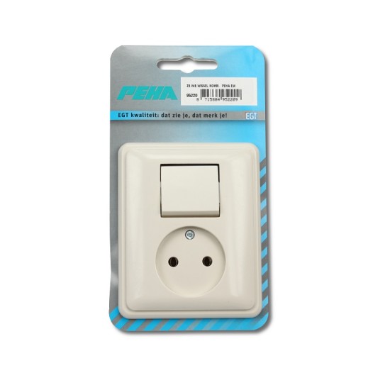 Inbouw schakelaar wissel combi PEHA