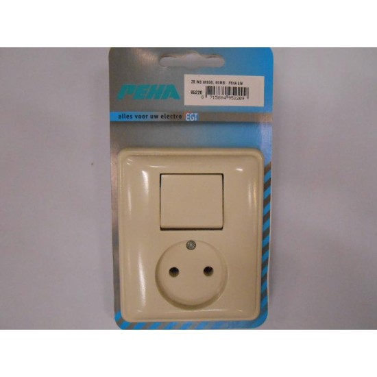 Inbouw schakelaar wissel combi PEHA