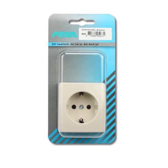 Opbouw stopcontact enkel +RA PEHA