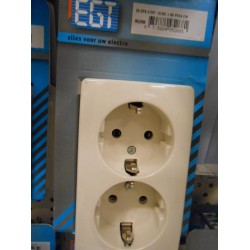 Opbouw stopcontact dubbel +RA PEHA