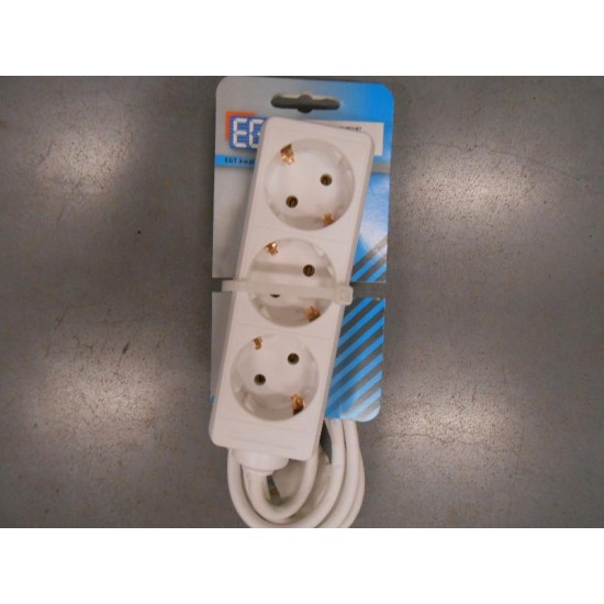 Tafelstopcontactdoos 3voudig +RA 3M x1.5Q