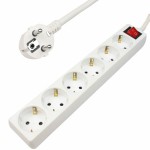 Stekkerdoos zesvoud +RA 3m