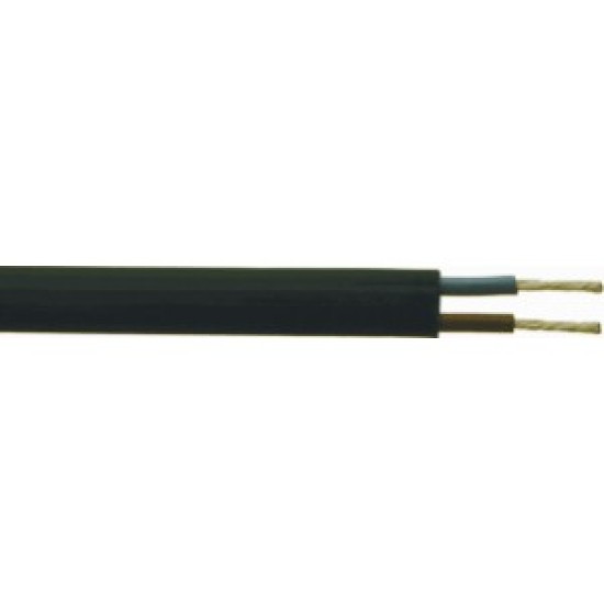 Prikkabel 2x1.5 zwart