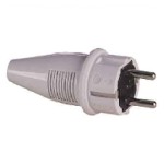 Stekker +RA PVC wit