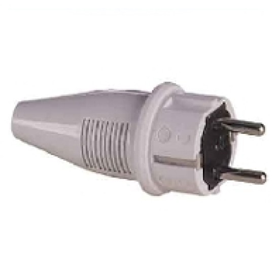 Stekker +RA PVC wit