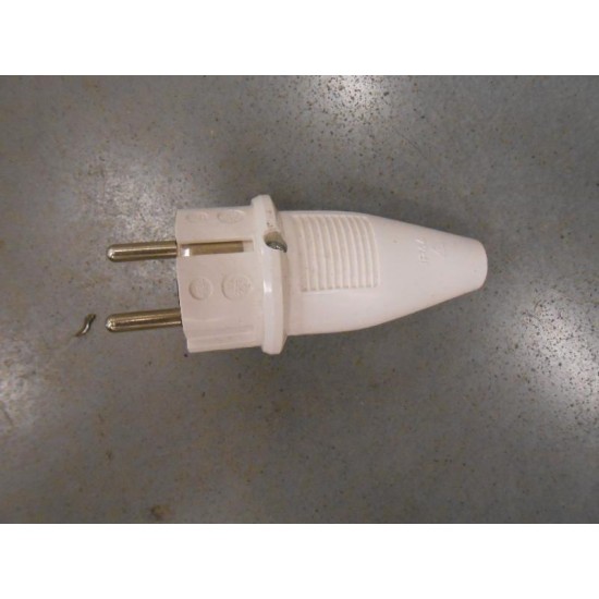 Stekker +RA PVC wit