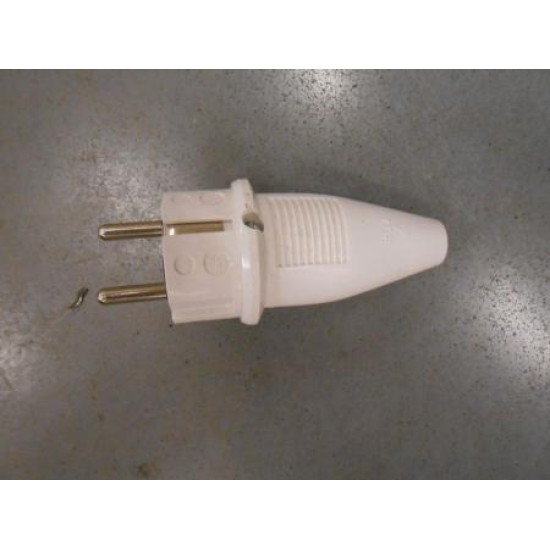 Stekker +RA PVC wit