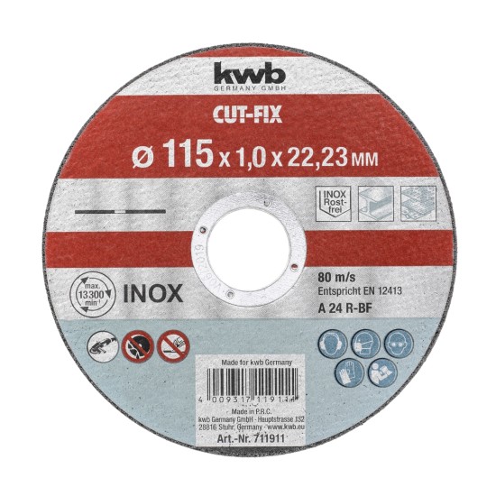 Kwb Doorslijpschijf Ø115 x1,0mm