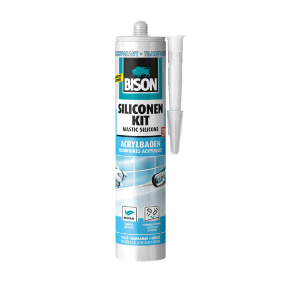 Bison siliconenkit acrylbaden transparant 300ml