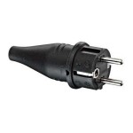 ABL Rubber stekker +RA zwart