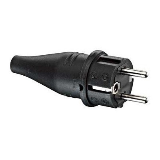 ABL Rubber stekker +RA zwart