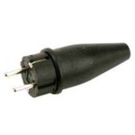 ABL Rubber stekker +RA zwart