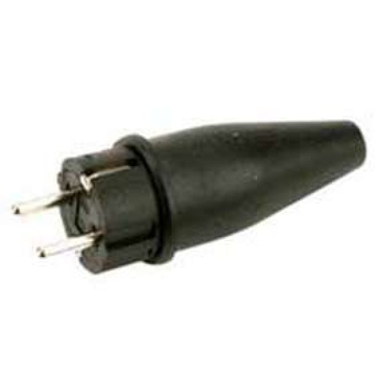 ABL Rubber stekker +RA zwart