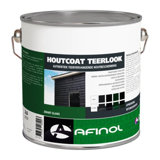OAF Houtcoat teerlook zwart glans 2,5 liter