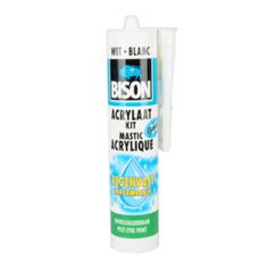 Bison acrylaatkit regenvast wit 310ml