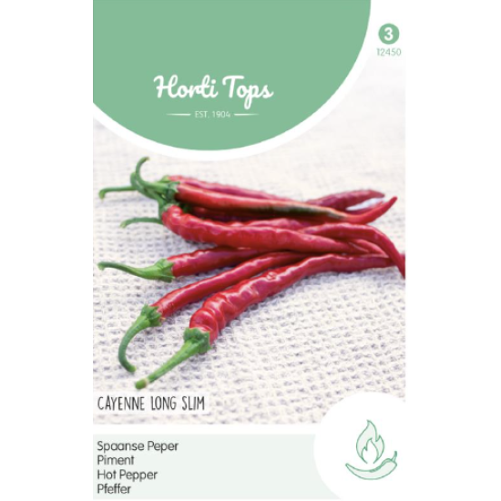Hortitops Peper Cayenne spaanse lange rode Pepers