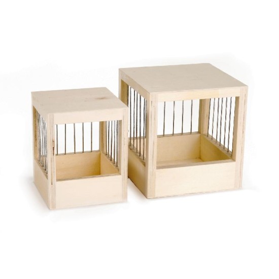 Broedkooi kanaries hout gespijld klein