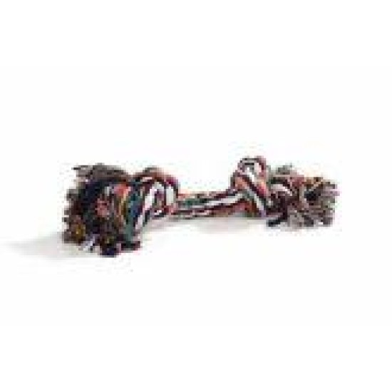Beeztees flostouw gekleurd 2 knopen 125gr