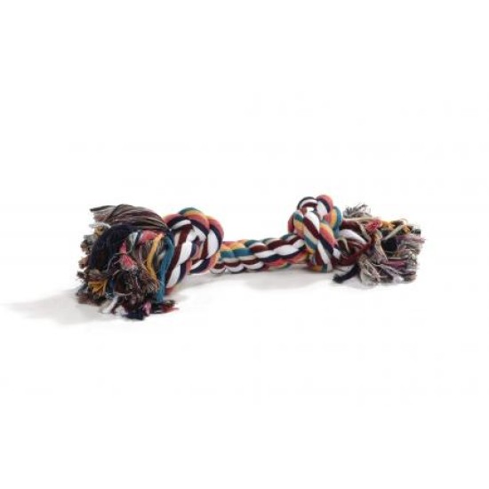 Beeztees flostouw gekleurd 2 knopen 125gr