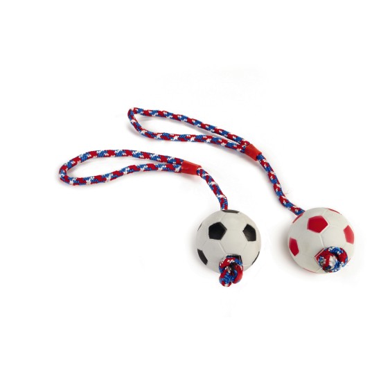 Rubber sponzen bal aan koord