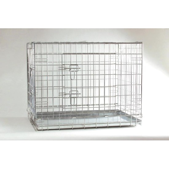 Hondenbench verzinkt 2-deurs 89x60x66cm