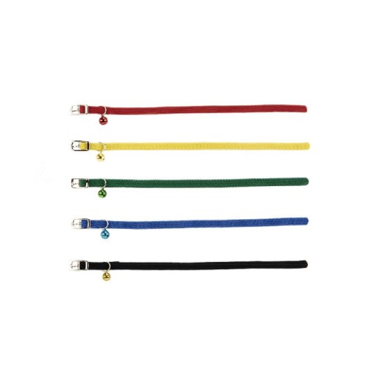 Kattenbandje met belletje zwart 6-29cm