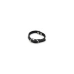 Beeztees lederen halsband zwart 27x10