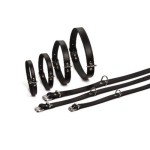 Beeztees lederen halsband zwart 27x10