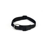Beeztees nylon verstelbare halsband Zwart 30-45X15