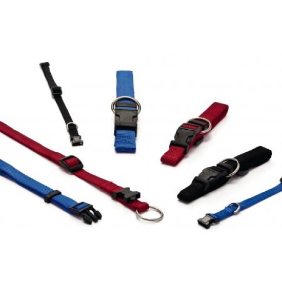 Beeztees nylon verstelbare halsband Rood 35-55X20