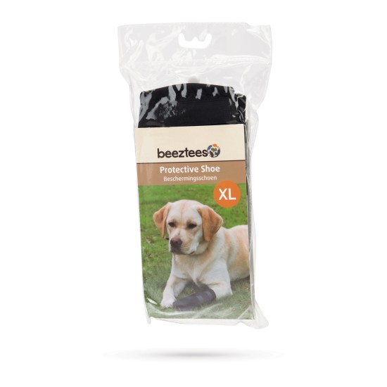 Beschermingsschoen honden zwart XL 2st