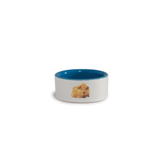 Keramiek hamstervoerbakje blauw Keramiek hamstervoerbakje blauw