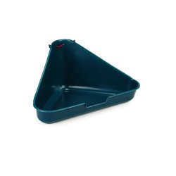 Hoektoilet voor fretten of konijnen groen