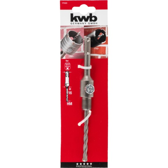 Opnameschacht SDS met centreerboor kwb Opnameschacht SDS met centreerboor kwb
