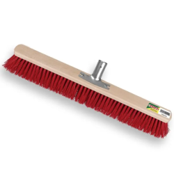 Bezem 60CM nylon rood verstevigd Bezem 60CM nylon rood verstevigd