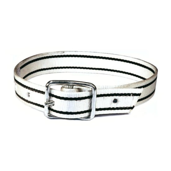 Halsriem nylon met leer 120cm