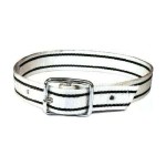 Halsriem nylon met leer 120cm