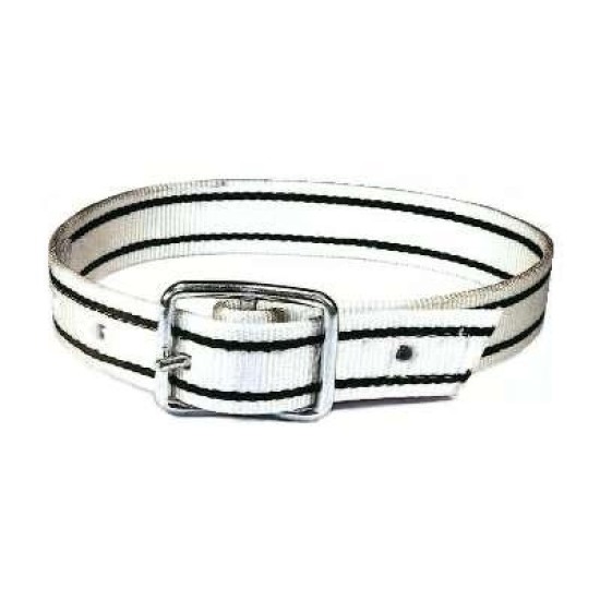 Halsriem nylon met leer 120cm