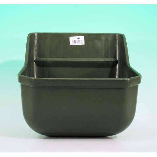 Voerbak kunststof smal 9 ltr groen Voerbak kunststof smal 9 ltr groen