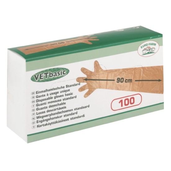 Onderzoekshandschoenen VETbasic 90cm (100st)