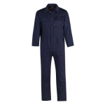 drukknoopoverall blauw