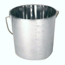 Emmer RVS met hengsel 8.5L