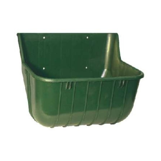 Voerbak kunststof breed 15 ltr groen Voerbak kunststof breed 15 ltr groen