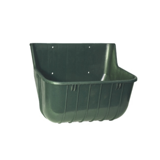 Voerbak kunststof breed 15 ltr groen Voerbak kunststof breed 15 ltr groen