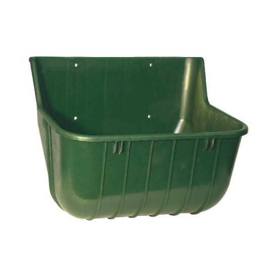 Voerbak kunststof breed 15 ltr groen Voerbak kunststof breed 15 ltr groen