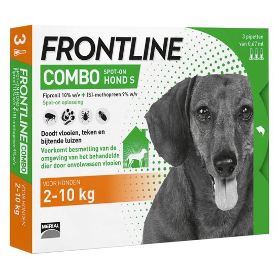 Frontline Combo hond S 2-10kg 3 pipet Frontline Combo hond S 2-10kg 3 pipet