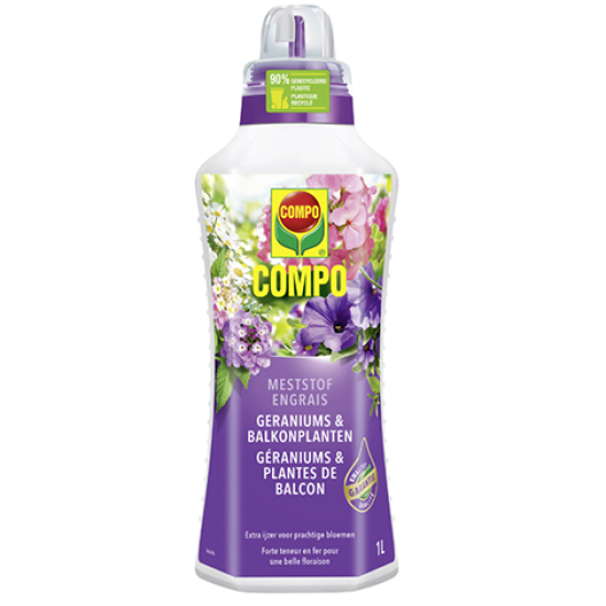 Compo geranium & balkonplanten meststof 1 ltr Compo geranium & balkonplanten meststof 1 ltr