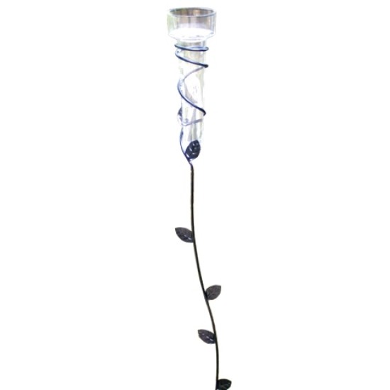 Regenmeter met bladeren steel Regenmeter met bladeren steel