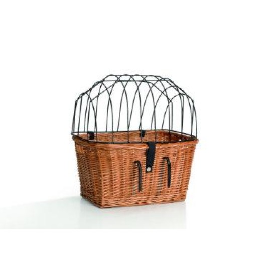 Rieten fietsmand