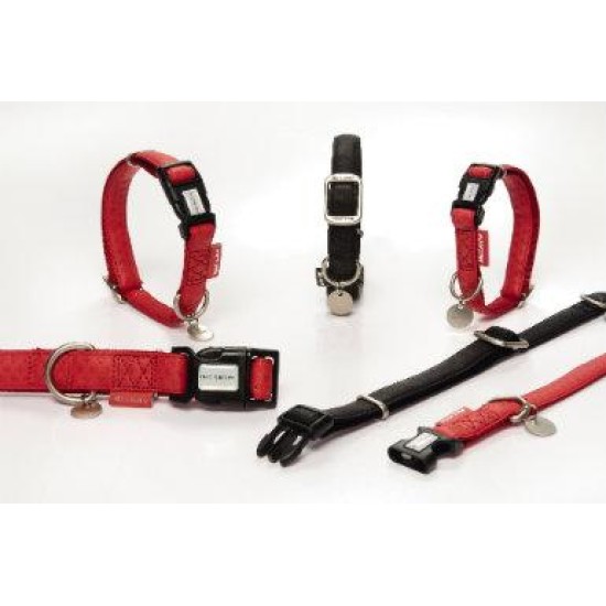 Macleather halsband rood 15-20-40CM Macleather halsband rood 15-20-40CM